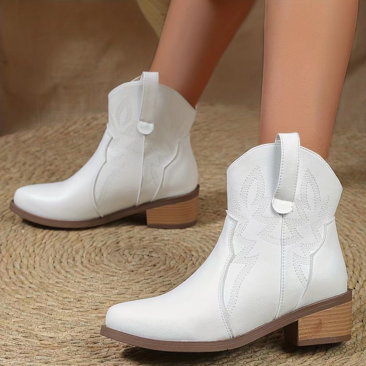 Spring And Summer Wedge Women's Round Toe Boots