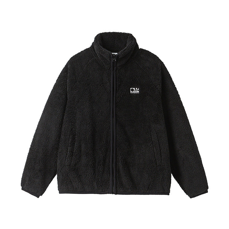 Thickening Stand Collar Olympic Fleece Cotton-padded Coat For Men And Women Lovers Wild