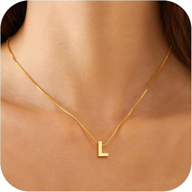 Stainless Steel A- Z Pendant Necklace 26 Letter Necklace Elegant Graceful