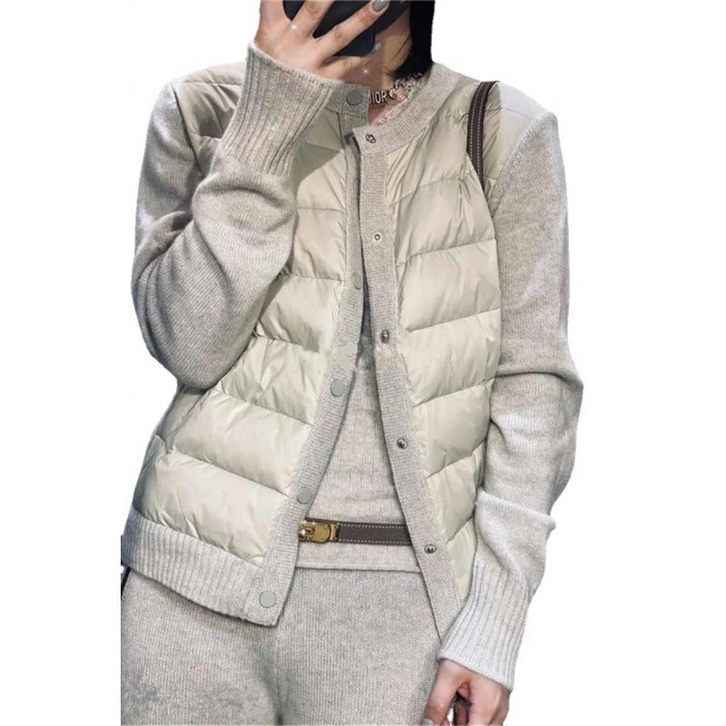 Western Style Leisure Cardigan Down Cotton-padded Jacket