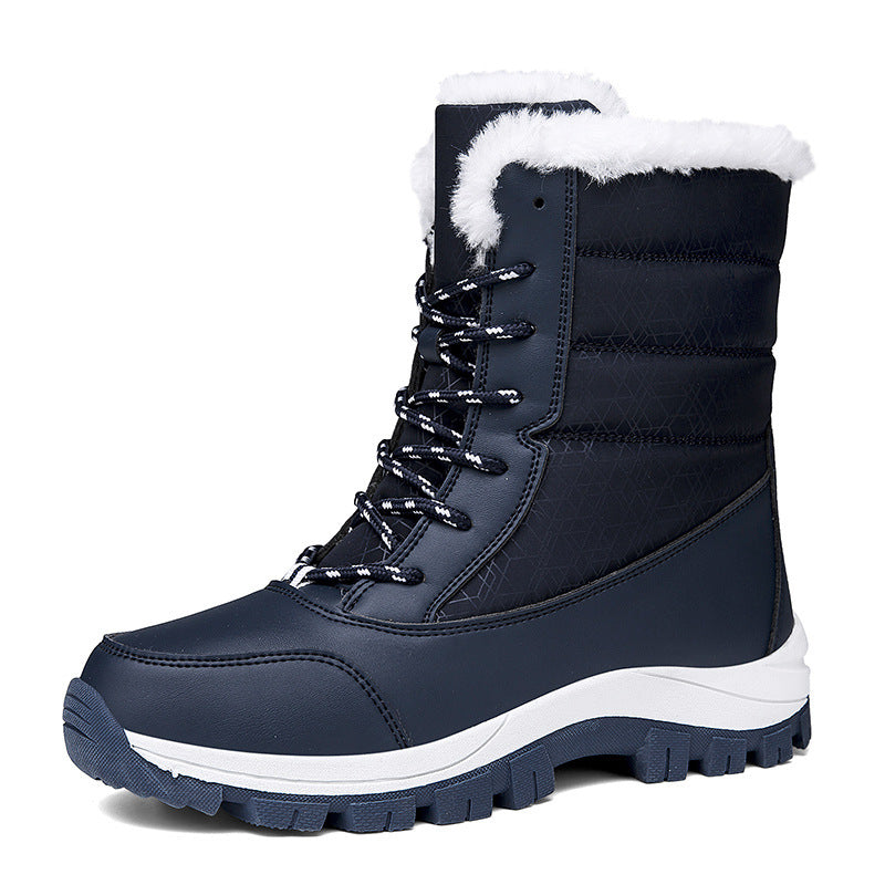 Winter Cotton Boots Outdoor Women's Fleece Lined Padded Warm Keeping Snow Boots
