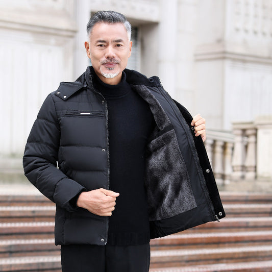 Winter Middle-aged And Elderly Fleece Padded Coat